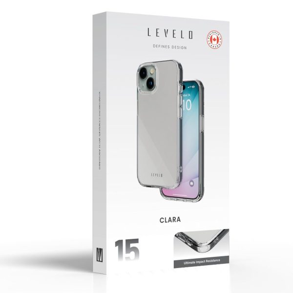 Levelo Clara Clear Case Compatible With iPhone 15 Series- Clear - Image 3