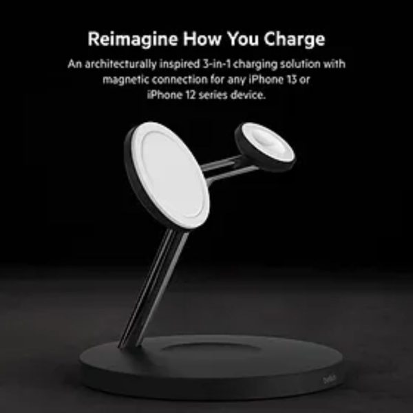 Belkin 3-in-1 Wireless Charger with MagSafe 15W Fast Charging - Image 7