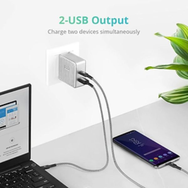 Zendure SuperPort 2-Port 57W Wall Charger with PD & US,UK,EU - Black - Image 5